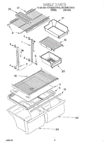 05 - Shelf, Lit / Optional parts for Whirlpool Refrigerator 8ET20NKXFW02 from AppliancePartsPros.com