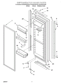 05 - Refrigerator Door parts for Kitchenaid Refrigerator KSRB22FHSS00 from AppliancePartsPros.com
