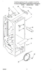 02 - Refrigerator Liner parts for Kitchenaid Refrigerator KSRB27FHBL00 from AppliancePartsPros.com