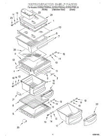 03 - Refrigerator Shelf parts for Kitchenaid Refrigerator KSRB27FHSS00 from AppliancePartsPros.com