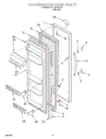 06 - Refrigerator Door parts for Whirlpool Refrigerator 4YED20TKFN00 from AppliancePartsPros.com