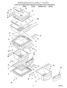 03 - Refrigerator Shelf parts for Kitchenaid Refrigerator KSRB25FHWH00 from AppliancePartsPros.com