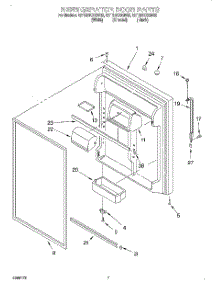 04 - Refrigerator Door parts for Whirlpool Refrigerator GT19DKXGB02 from AppliancePartsPros.com