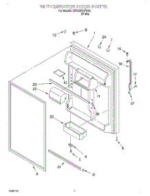04 - Refrigerator Door parts for Whirlpool Refrigerator 3ET22DKXFW02 from AppliancePartsPros.com