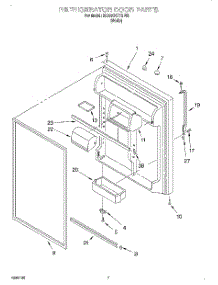 04 - Refrigerator Door parts for Whirlpool Refrigerator 3XARG477GF03 from AppliancePartsPros.com