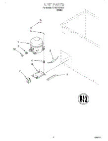 03 - Section parts for Whirlpool Freezer TCF0510GW04 from AppliancePartsPros.com