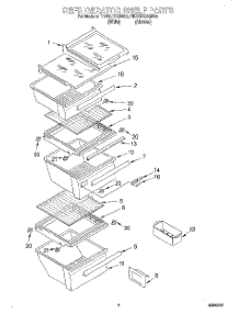 03 - Refrigerator Shelf parts for Whirlpool Refrigerator ED22UQXGN00 from AppliancePartsPros.com