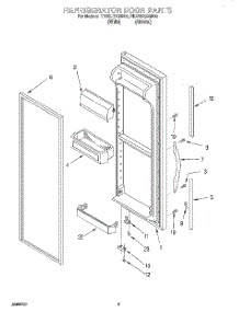 07 - Refrigerator Door parts for Whirlpool Refrigerator ED22UQXGW00 from AppliancePartsPros.com