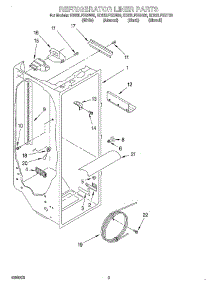 02 - Refrigerator Liner parts for Whirlpool Refrigerator ED22LFXGB00 from AppliancePartsPros.com