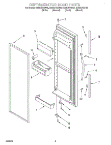 07 - Refrigerator Door parts for Whirlpool Refrigerator ED22LFXGN00 from AppliancePartsPros.com
