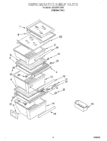 03 - Refrigerator Shelf parts for Whirlpool Refrigerator GD22SFXHS00 from AppliancePartsPros.com
