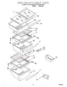 03 - Refrigerator Shelf parts for Whirlpool Refrigerator ED25UQXGN00 from AppliancePartsPros.com