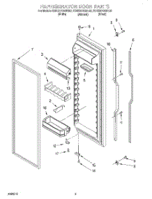 06 - Refrigerator Door parts for Kitchenaid Refrigerator KSRS27QGBL02 from AppliancePartsPros.com