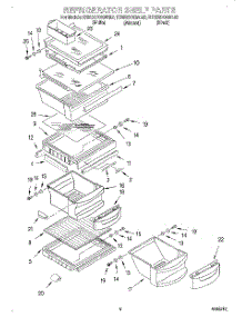 03 - Refrigerator Shelf parts for Kitchenaid Refrigerator KSRS27QGWH02 from AppliancePartsPros.com