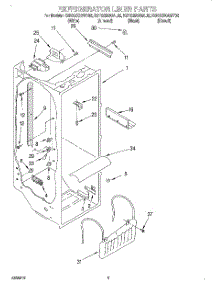 02 - Refrigerator Liner parts for Kitchenaid Refrigerator KSRS25QGBT02 from AppliancePartsPros.com
