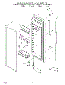 06 - Refrigerator Door parts for Kitchenaid Refrigerator KSRS25FGBL01 from AppliancePartsPros.com