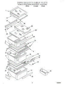 03 - Refrigerator Shelf parts for Whirlpool Refrigerator GD27DFXFN01 from AppliancePartsPros.com