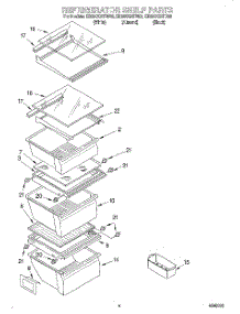 03 - Refrigerator Shelf parts for Whirlpool Refrigerator ED25CQXFW02 from AppliancePartsPros.com