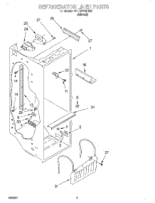 02 - Refrigerator Liner parts for Whirlpool Refrigerator 4YED27PQFN00 from AppliancePartsPros.com