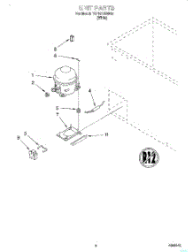 03 - Section parts for Whirlpool Freezer TCF1510GW05 from AppliancePartsPros.com