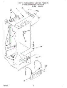 02 - Refrigerator Liner parts for Whirlpool Refrigerator ED22UQXGN01 from AppliancePartsPros.com