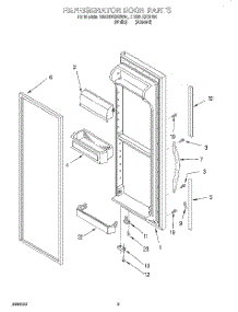 07 - Refrigerator Door parts for Whirlpool Refrigerator ED22UQXGW01 from AppliancePartsPros.com