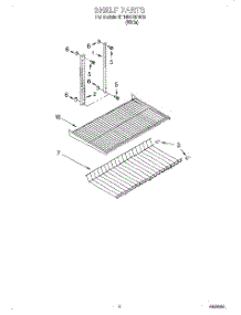 03 - Shelf parts for Roper Refrigerator RT18ECRFW03 from AppliancePartsPros.com