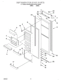 06 - Refrigerator Door parts for Whirlpool Refrigerator ED20DBXEB02 from AppliancePartsPros.com
