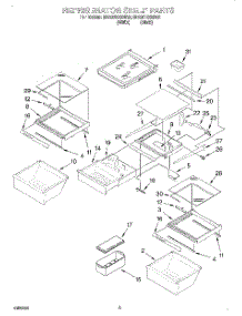 03 - Refrigerator Shelf parts for Whirlpool Refrigerator ED20DBXEW02 from AppliancePartsPros.com