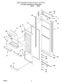 06 - Refrigerator Door parts for Kitchenaid Refrigerator KSBS20QEBL2 from AppliancePartsPros.com