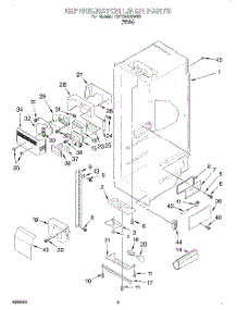 02 - Refrigerator Liner parts for Kitchenaid Refrigerator KSFS20QEWH2 from AppliancePartsPros.com