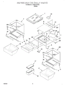 03 - Refrigerator Shelf parts for Whirlpool Refrigerator ED20DFXEW02 from AppliancePartsPros.com