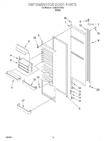 06 - Refrigerator Door parts for Whirlpool Refrigerator ED20DFXEW02 from AppliancePartsPros.com