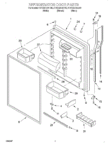 04 - Refrigerator Door parts for Kitchenaid Refrigerator KTRS22KHBL00 from AppliancePartsPros.com