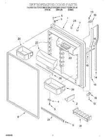 04 - Refrigerator Door parts for Kitchenaid Refrigerator KTRS20MHBL00 from AppliancePartsPros.com