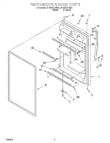 04 - Refrigerator Door parts for Roper Refrigerator RT18DKXHN00 from AppliancePartsPros.com
