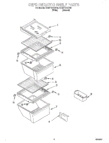 03 - Refrigerator Shelf parts for Whirlpool Refrigerator ED25TQXGN00 from AppliancePartsPros.com
