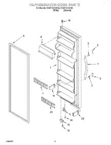 06 - Refrigerator Door parts for Whirlpool Refrigerator ED25TQXGN00 from AppliancePartsPros.com