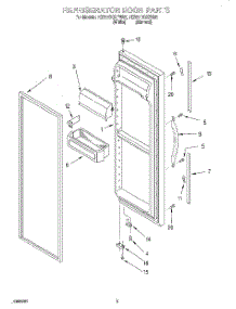 06 - Refrigerator Door parts for Whirlpool Refrigerator 7ED27DQXFN02 from AppliancePartsPros.com