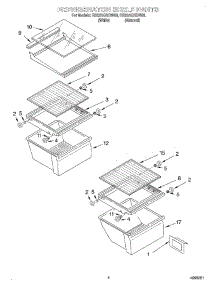 03 - Refrigerator Shelf parts for Roper Refrigerator RS22AQXGN00 from AppliancePartsPros.com