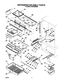 06 - Refrigerator Shelf parts for Kitchenaid Refrigerator KBRC36MHS00 from AppliancePartsPros.com