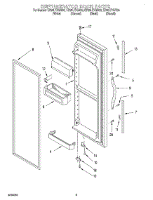 06 - Refrigerator Door parts for Whirlpool Refrigerator ED25LFXGT00 from AppliancePartsPros.com
