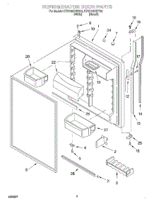 04 - Refrigerator Door parts for Kitchenaid Refrigerator KTRS19KHWH00 from AppliancePartsPros.com