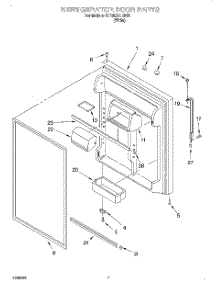 04 - Refrigerator Door parts for Whirlpool Refrigerator GT19DKXHW00 from AppliancePartsPros.com