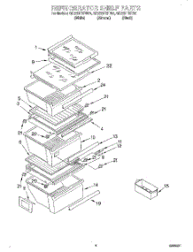 03 - Refrigerator Shelf parts for Whirlpool Refrigerator GD22DFXFW01 from AppliancePartsPros.com