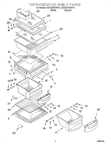 03 - Refrigerator Shelf parts for Kitchenaid Refrigerator KSRS22KGBT01 from AppliancePartsPros.com
