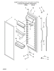 04 - Refrigerator Door parts for Kitchenaid Refrigerator KSRS22KGBT01 from AppliancePartsPros.com