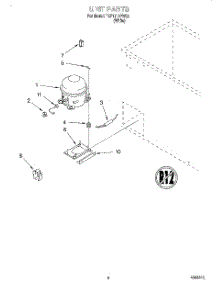 03 - Section parts for Whirlpool Freezer TCF1010FW02 from AppliancePartsPros.com