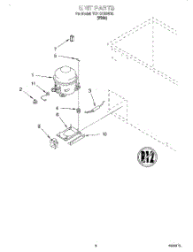 03 - Section parts for Whirlpool Freezer TCF1010GW02 from AppliancePartsPros.com
