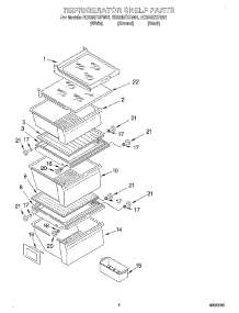 03 - Refrigerator Shelf parts for Whirlpool Refrigerator ED22RFXFN01 from AppliancePartsPros.com